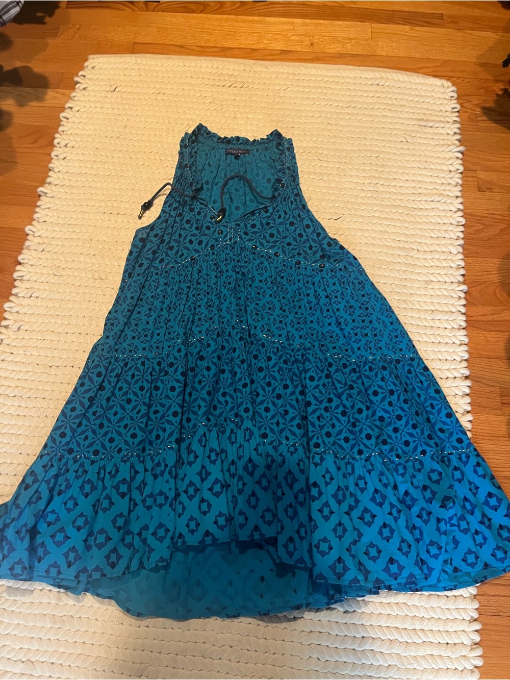 Women’s Teal  Blue Tiered Dress